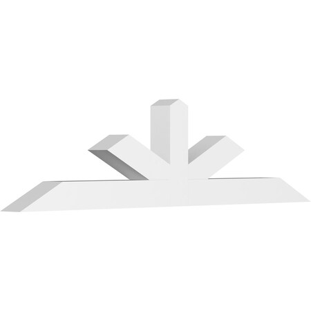 Ekena Millwork Saratoga Architectural Grade PVC Gable Bracket, 96"W x 24"H x 6"D x 6"F, 6/12 Pitch GBP096X24X0606SAR00